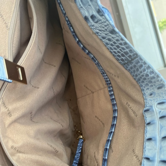 Brahmin large blue Croc tote with dust bag - Picture 5 of 5